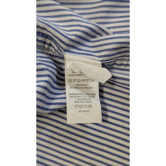 Men’s Chaps 2XL Cotton Pin Striped Short Sleeve Button Down Shirt - Picture 4 of 4